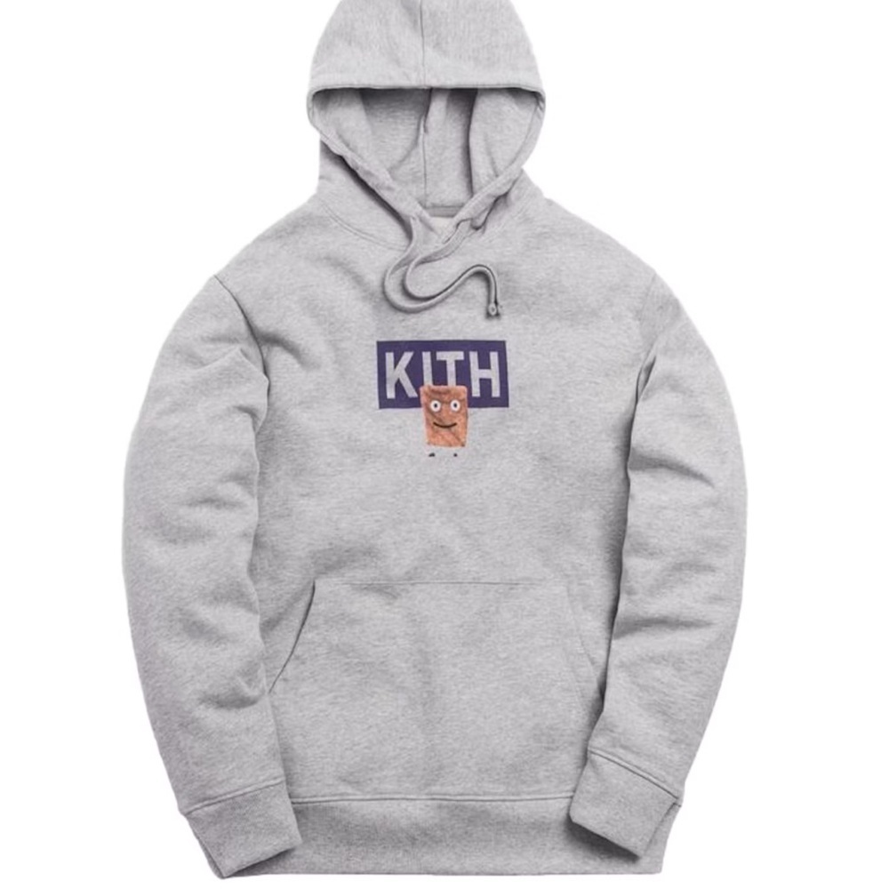 Kith Treats x Cinnamon Toast Crunch Hoodie Grey Screen Print Sweatshirt Small S
